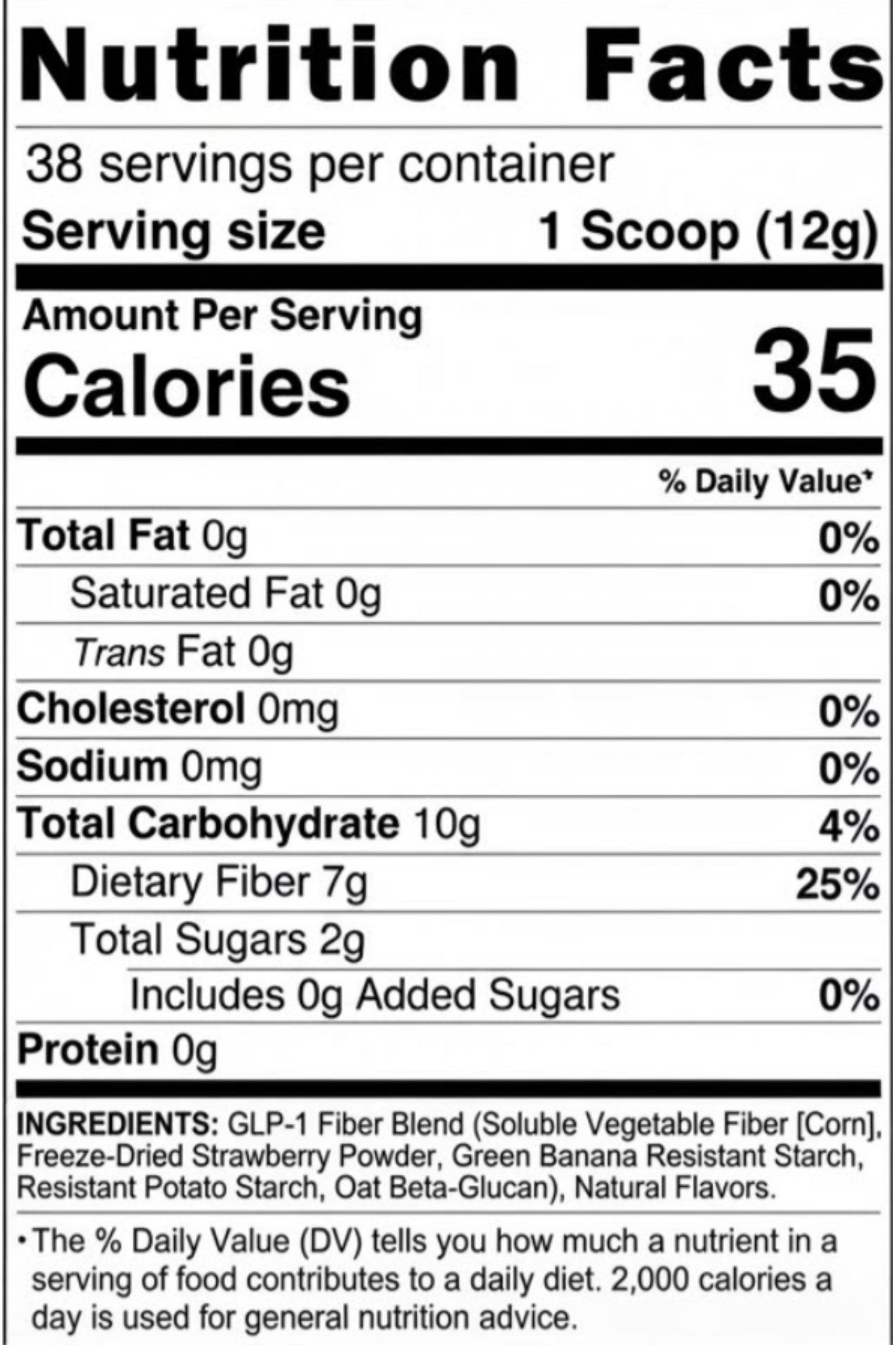 SunGarden GLP-1 Daily Support Powder, 1 Pound, Prebiotic Fiber, Fruit Sweetened, Easy Mix, Natural Sweetness